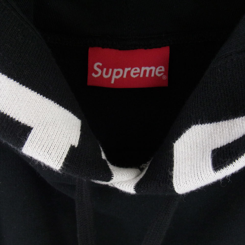 Supreme シュプリーム 21SS Cropped Logos Hooded Sweatshirt クロップドロゴ スウェット パーカー ブラック系 M【中古】