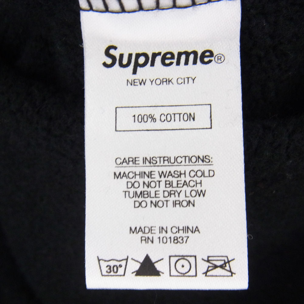 Supreme シュプリーム 21SS Cropped Logos Hooded Sweatshirt クロップドロゴ スウェット パーカー ブラック系 M【中古】