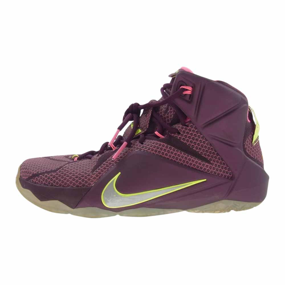 NIKE ナイキ 684593-607  LeBron 12 Double Helix Merlot レブロン スニーカー バーガンディー 27cm【中古】