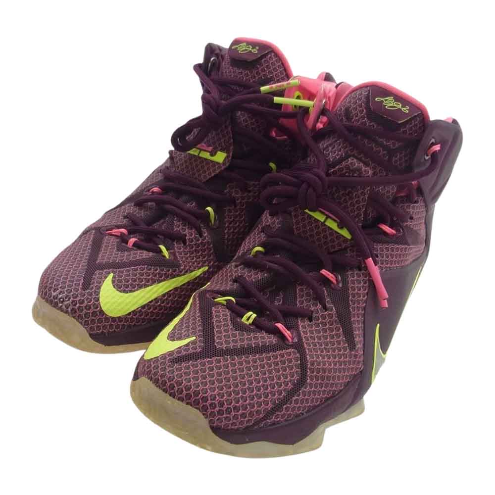 NIKE ナイキ 684593-607  LeBron 12 Double Helix Merlot レブロン スニーカー バーガンディー 27cm【中古】