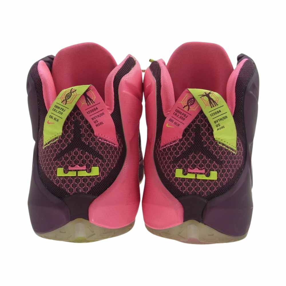 NIKE ナイキ 684593-607  LeBron 12 Double Helix Merlot レブロン スニーカー バーガンディー 27cm【中古】