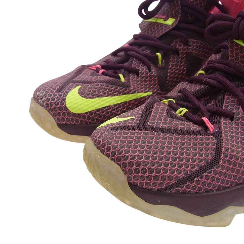 NIKE ナイキ 684593-607  LeBron 12 Double Helix Merlot レブロン スニーカー バーガンディー 27cm【中古】
