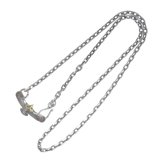 WINGROCK ウィングロック K18 頭金 イーグル カスタムチェーン ネックレス  シルバー系 ゴールド系【中古】