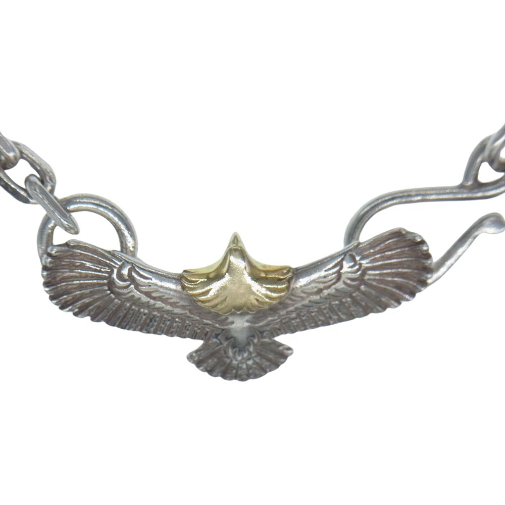 WINGROCK ウィングロック K18 頭金 イーグル カスタムチェーン ネックレス  シルバー系 ゴールド系【中古】