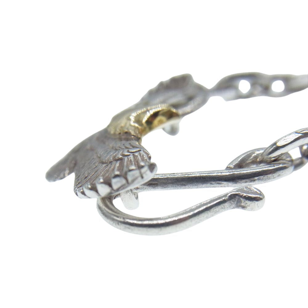 WINGROCK ウィングロック K18 頭金 イーグル カスタムチェーン ネックレス  シルバー系 ゴールド系【中古】