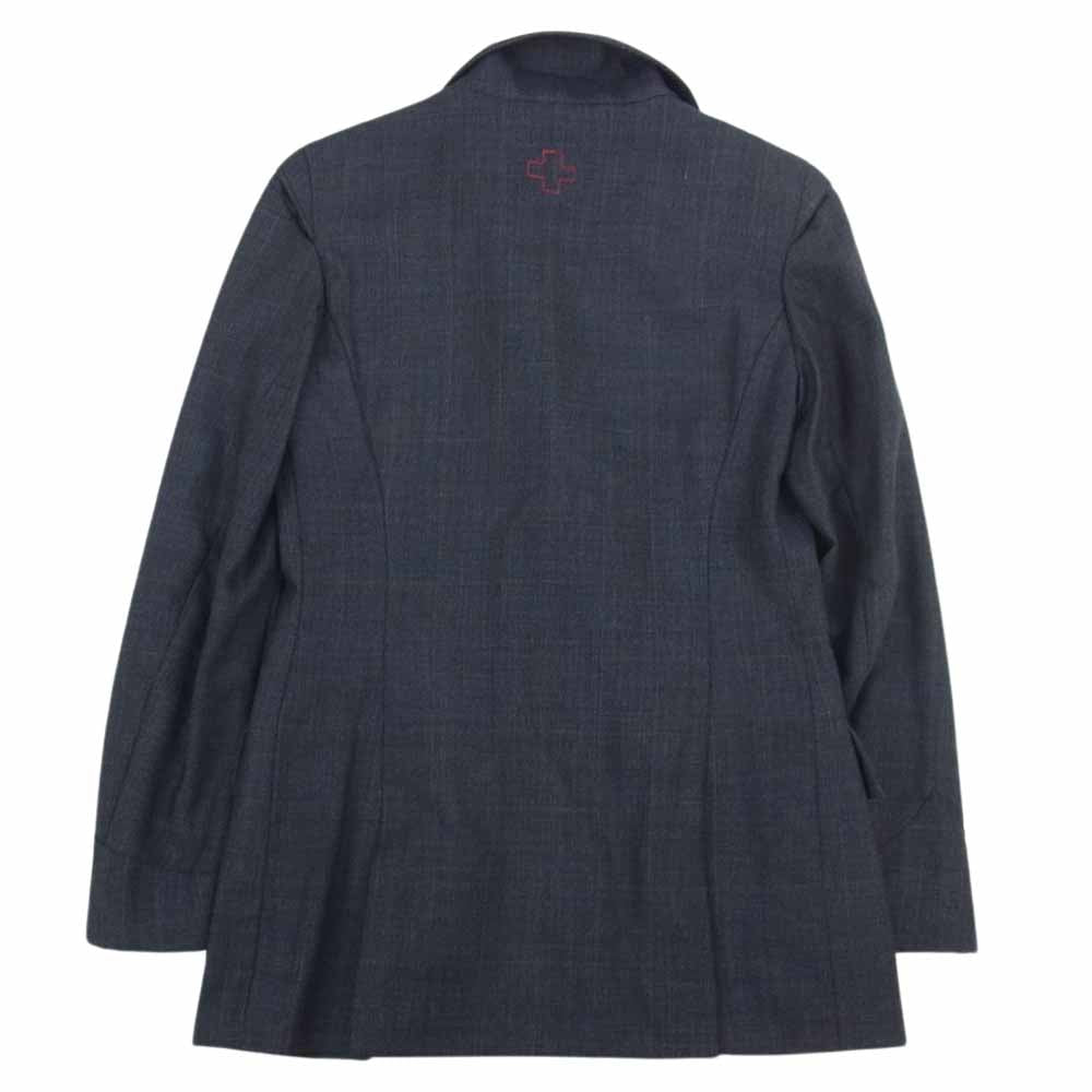 ヴァンデヴォースト ヴァージンウール ピークトラペル テーラードジャケット ネイビー系 34【中古】