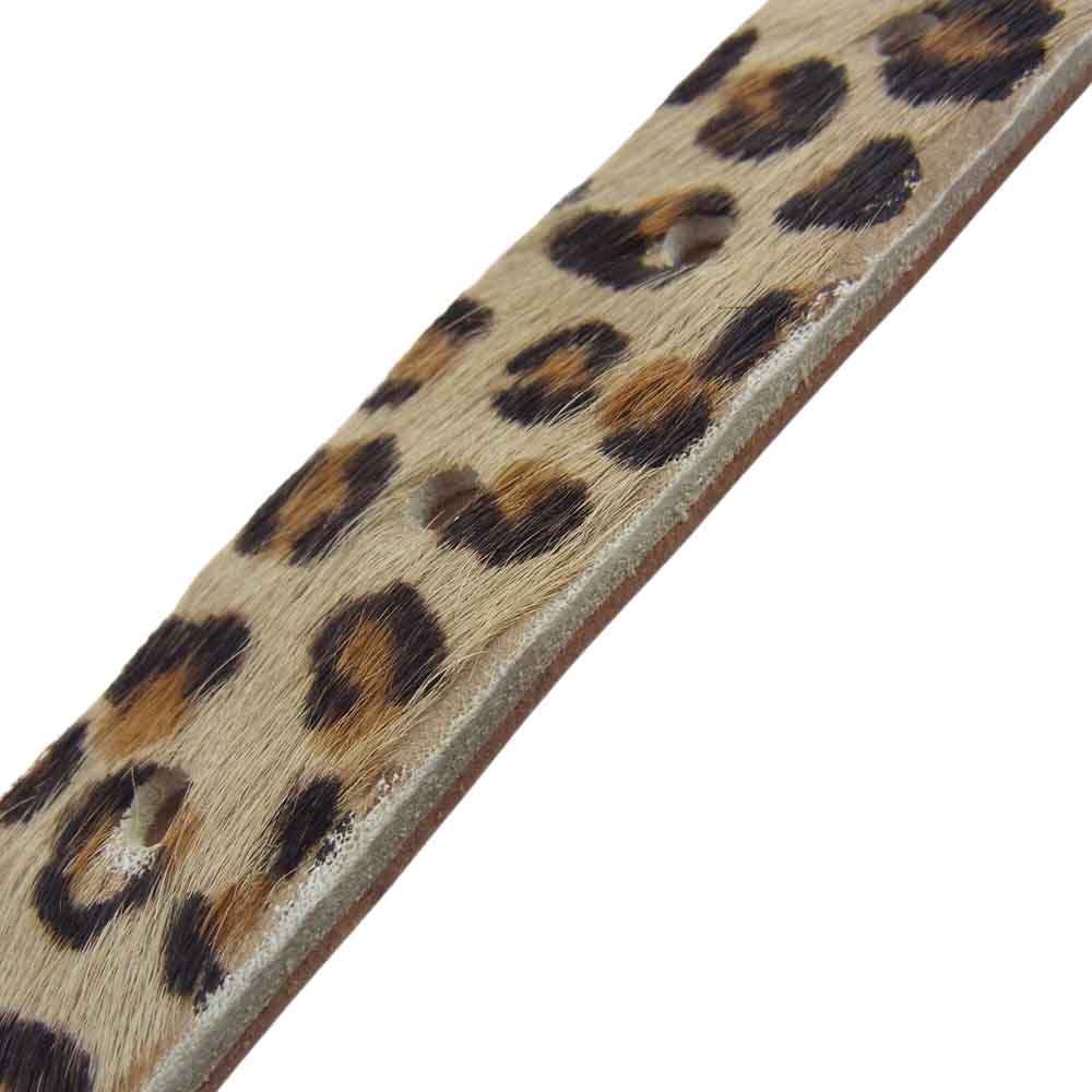 JUNYA WATANABE COMME des GARCONS ジュンヤワタナベコムデギャルソン レオパード ハラコレザー ベルト ブラウン系【中古】