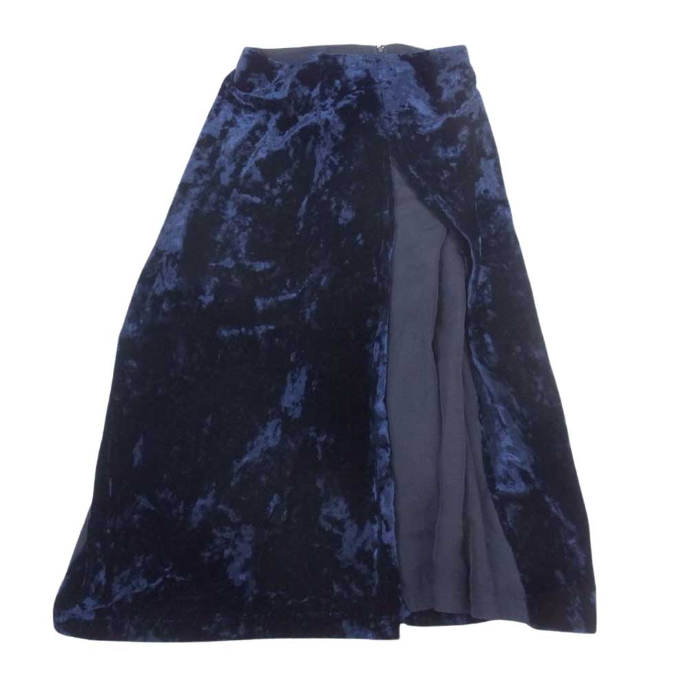 tricot COMME des GARCONS トリココムデギャルソン 90s ヴィンテージ AD1999 TS-04030M レイヤード ベロア スカート ネイビー系 M【中古】