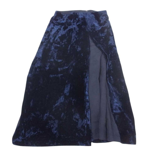 tricot COMME des GARCONS トリココムデギャルソン 90s ヴィンテージ AD1999 TS-04030M レイヤード ベロア スカート ネイビー系 M【中古】