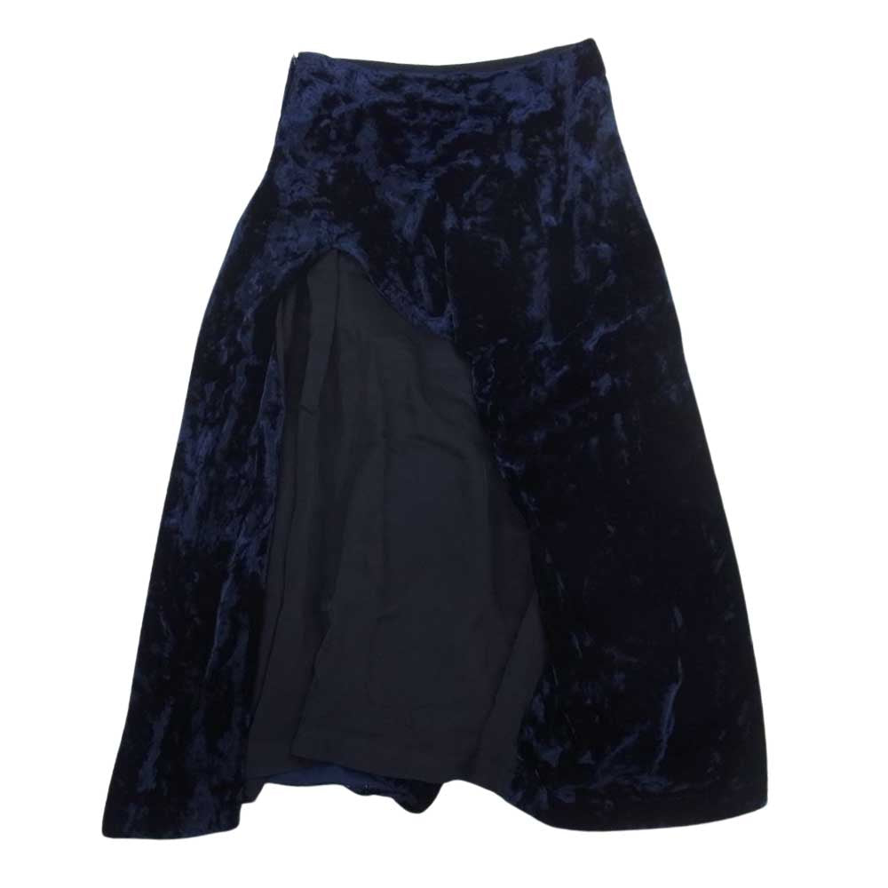 tricot COMME des GARCONS トリココムデギャルソン 90s ヴィンテージ AD1999 TS-04030M レイヤード ベロア スカート ネイビー系 M【中古】