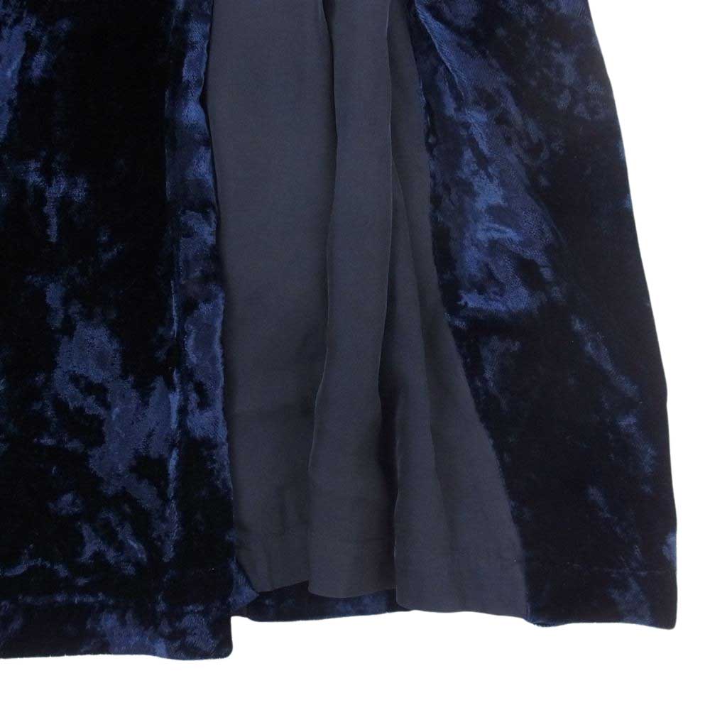 tricot COMME des GARCONS トリココムデギャルソン 90s ヴィンテージ AD1999 TS-04030M レイヤード ベロア スカート ネイビー系 M【中古】