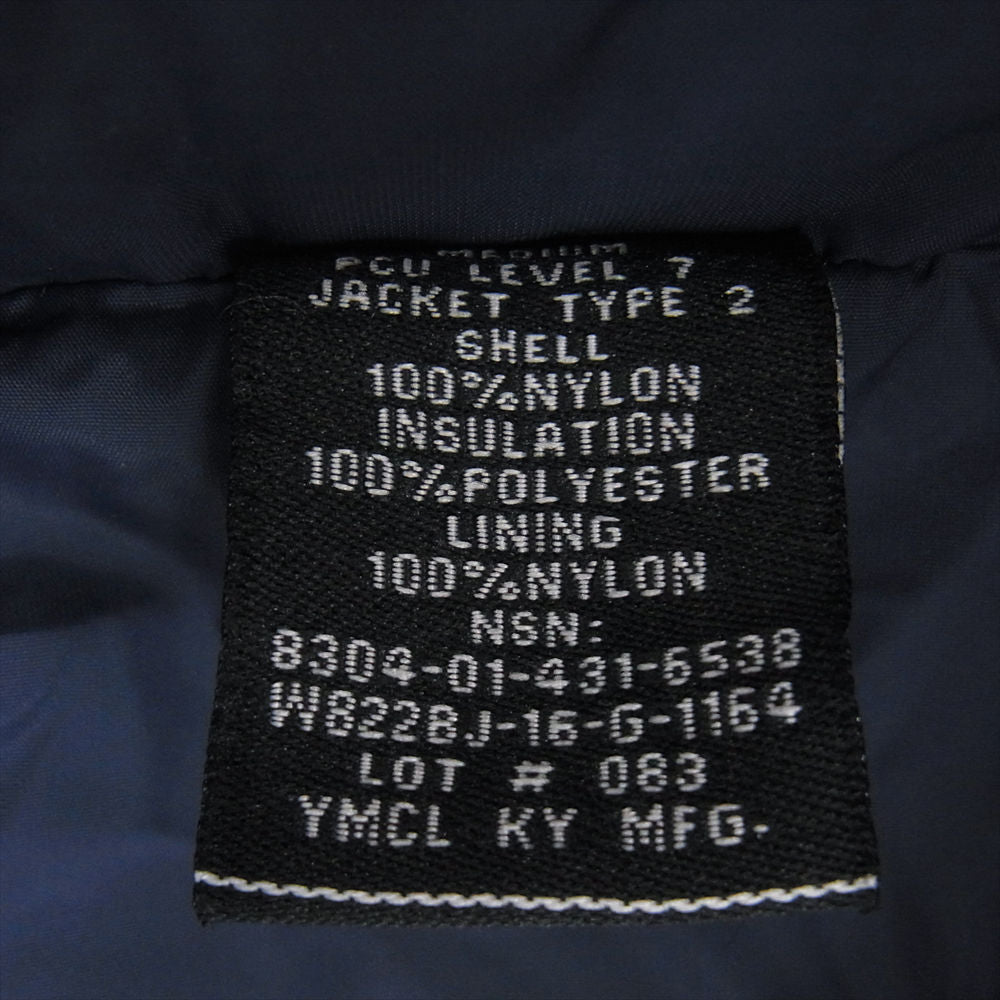 ワイエムシーエルケーワイ 米軍タイプ  LEVEL7 ミリタリー ジャケット ネイビー系 M【中古】