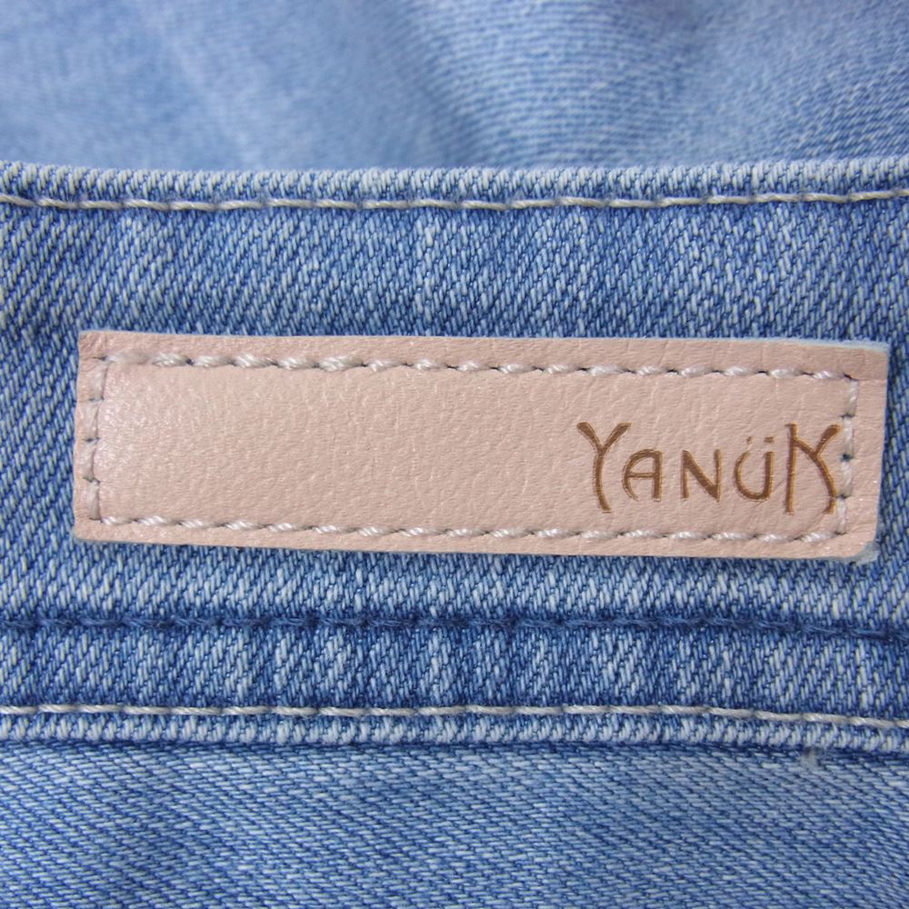 YANUK ヤヌーク 57131251 Really Light ANN ボーイズテーパード ハイウエスト デニム パンツ インディゴブルー系 23【中古】
