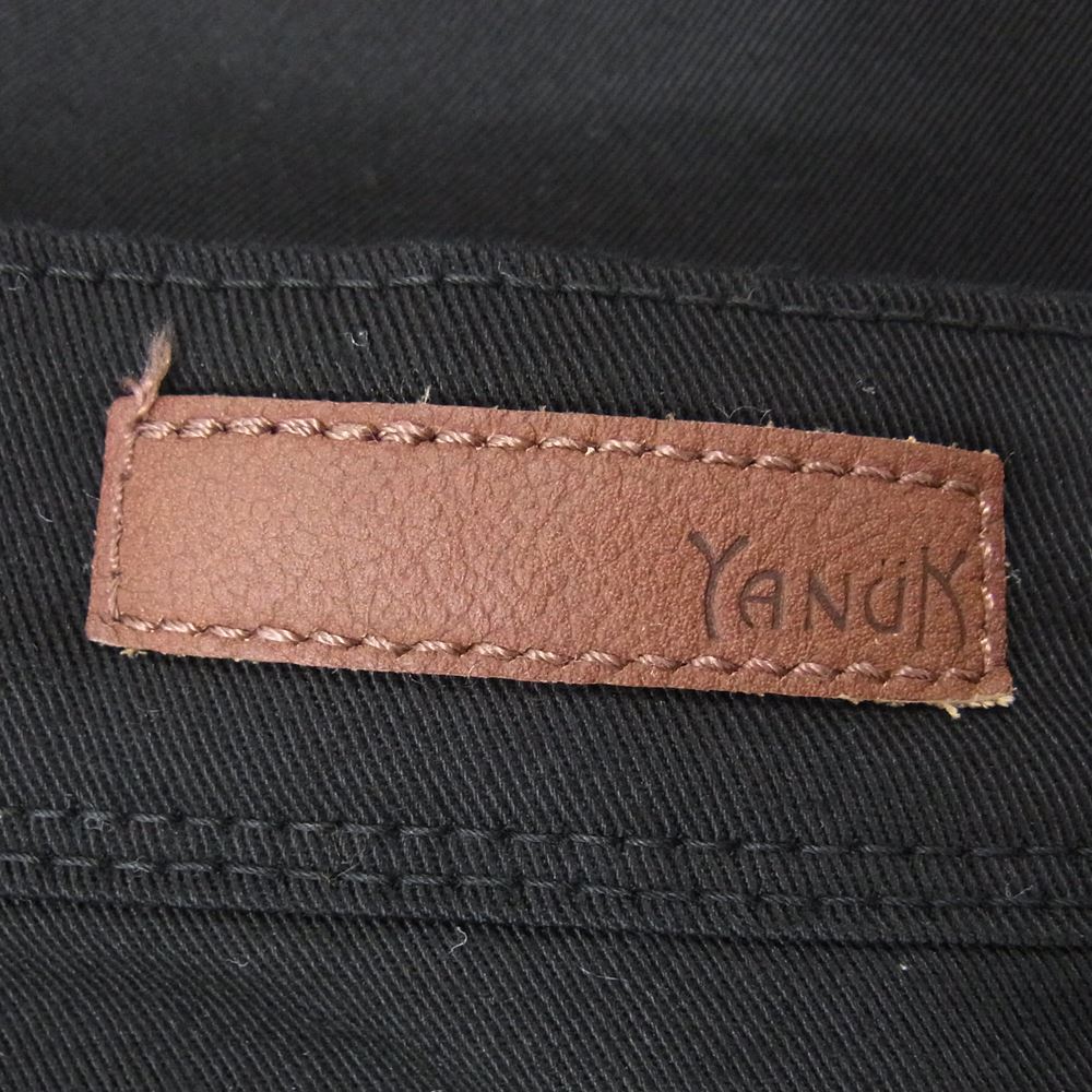 YANUK ヤヌーク 57121064 RUTH スリムテーパード デニム パンツ ブラック系 23【美品】【中古】