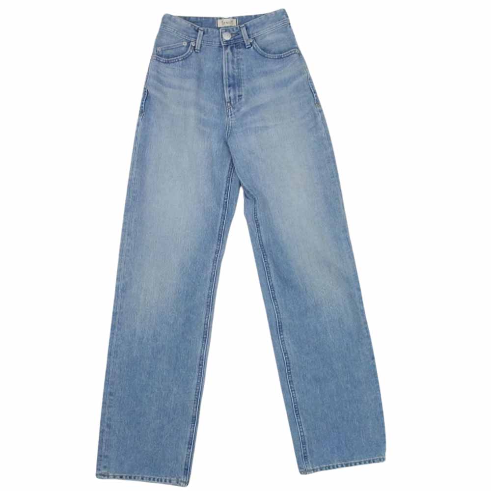 YANUK ヤヌーク 57111231  LEA Trick Denim ボーイズ ストレート デニム パンツ インディゴブルー系 23【中古】