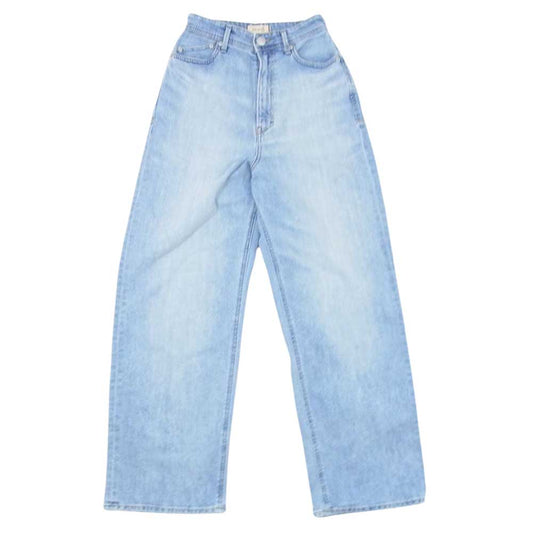 YANUK ヤヌーク 57131301 JOAN ジョーン ルーズ ストレート デニム パンツ インディゴブルー系 23【中古】