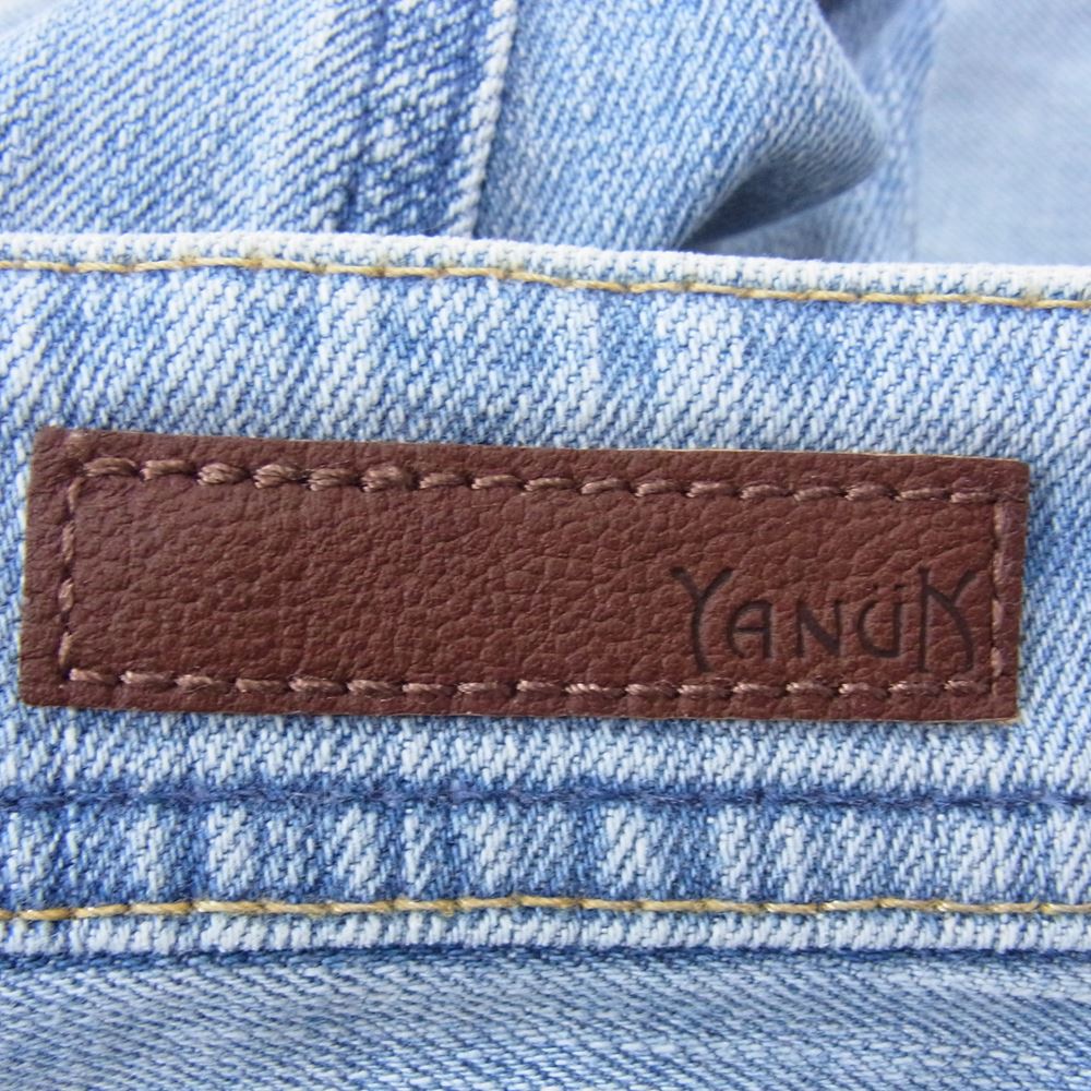 YANUK ヤヌーク 57131301 JOAN ジョーン ルーズ ストレート デニム パンツ インディゴブルー系 23【中古】