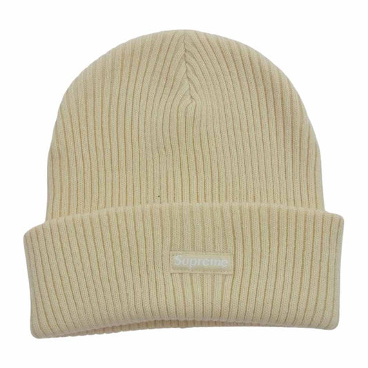 Supreme シュプリーム 20AW Wide Rib Beanie ワイド リブ ビーニー ニット キャップ クリーム系【極上美品】【中古】