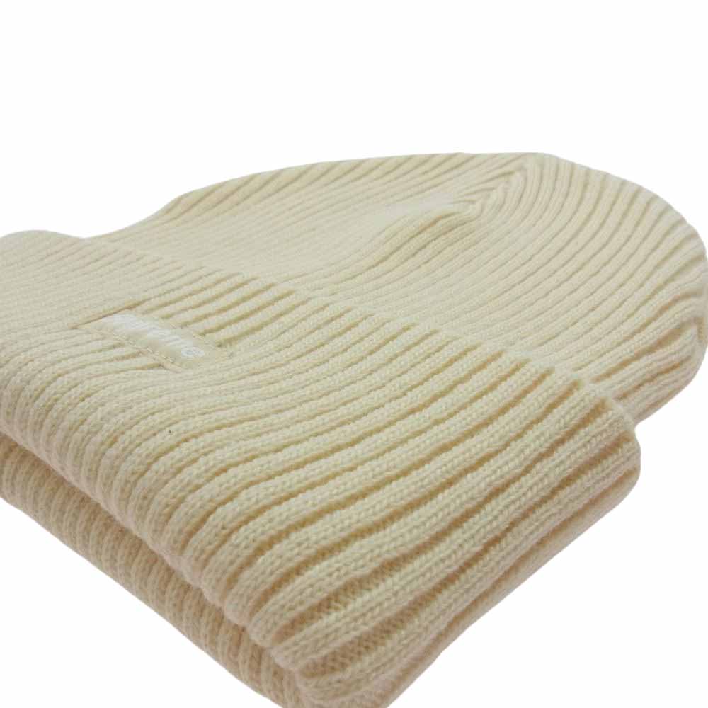 Supreme シュプリーム 20AW Wide Rib Beanie ワイド リブ ビーニー ニット キャップ クリーム系【極上美品】【中古】