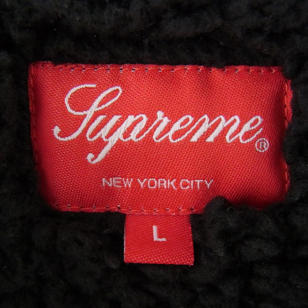 Supreme シュプリーム 22AW Shearling Lined Flannel Shirt シアリング ラインド フランネル シャツ  ブラウン系 L【美品】【中古】