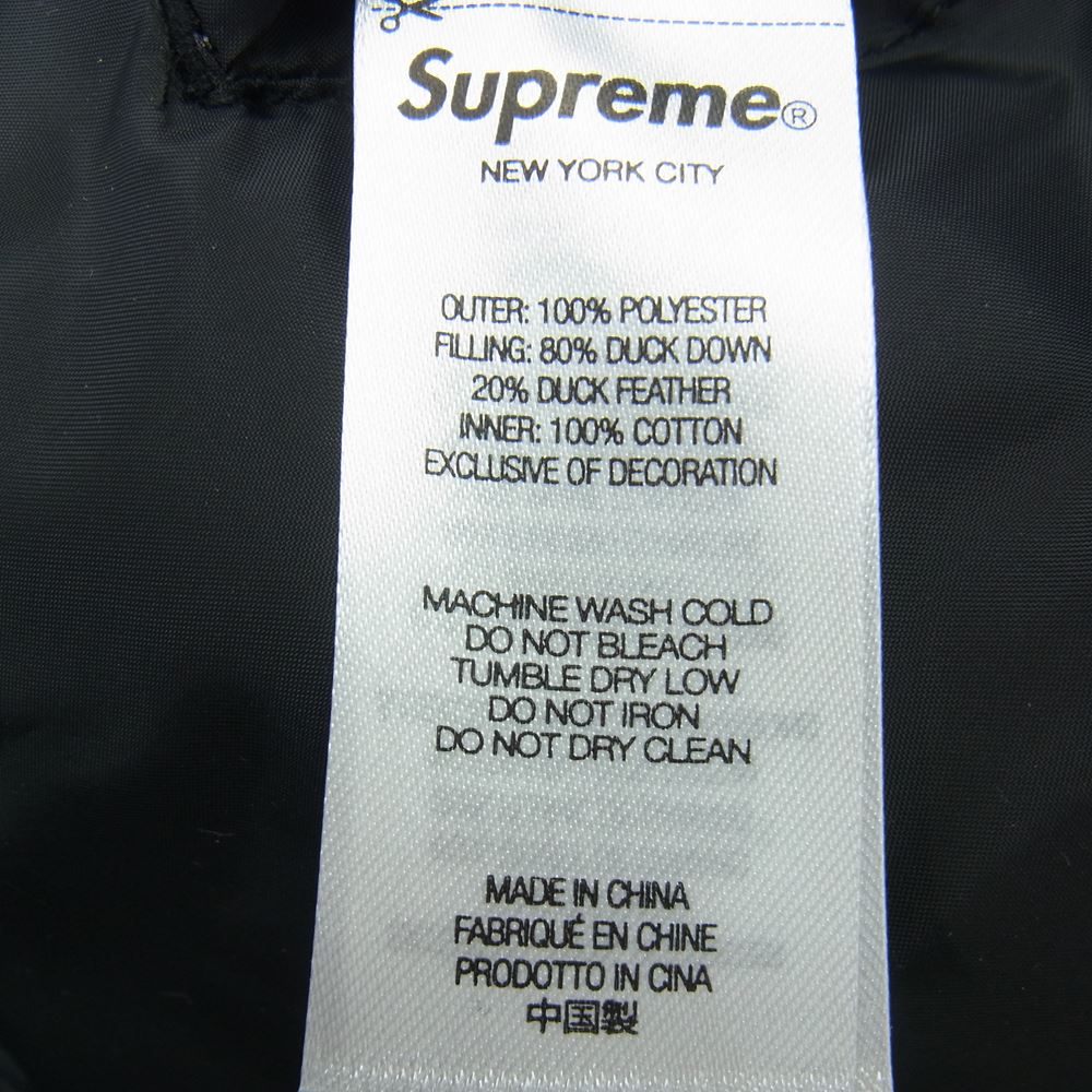 Supreme シュプリーム 22AW FLANNEL REVERSIBLE PUFFER JACKE フランネル リバーシブル パファー ジャケット ブラック系 グレー系 L【極上美品】【中古】