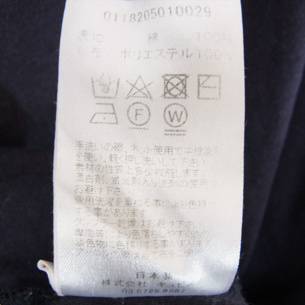 VISVIM ビズビム 18AW 0118205010029 5-NATION JUMBO TEE S/S ネーション ジャンボ 半袖 Tシャツ ネイビー系 2【中古】