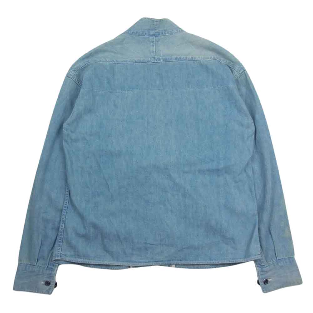 VISVIM ビズビム 13SS 0113105007008 SS LHAMO SHIRT DAMAGED デニム シャンブレー ダメージ加工 ラモ 羽織 シャツ インディゴブルー系 1【中古】