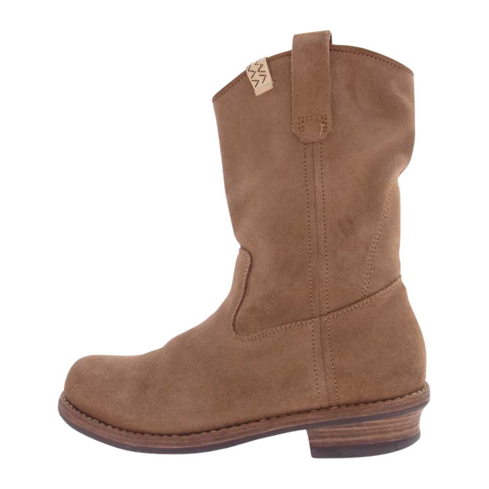 VISVIM ビズビム WABANAKI BOOTS-FOLK ワバナキ レザー ワーク ペコス スエード フォルク ブーツ ライトブラウン系 US8.5【中古】