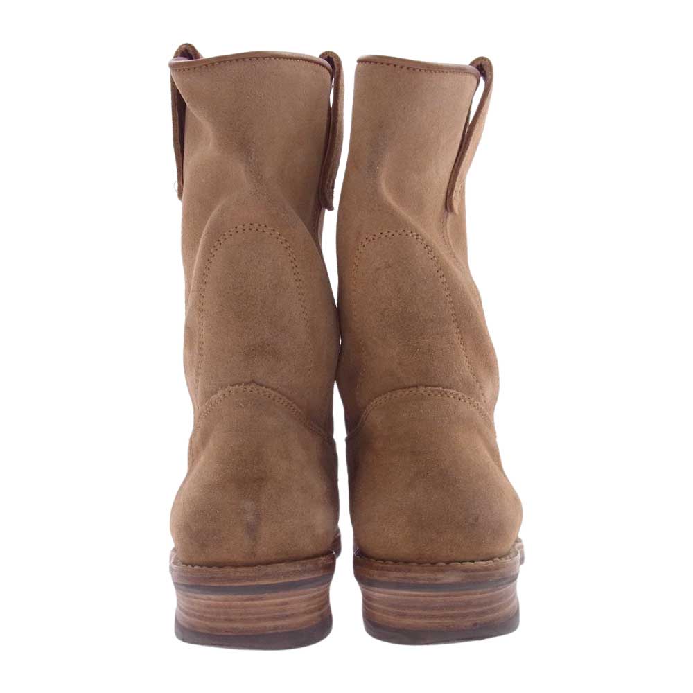 VISVIM ビズビム WABANAKI BOOTS-FOLK ワバナキ レザー ワーク ペコス スエード フォルク ブーツ ライトブラウン系 US8.5【中古】