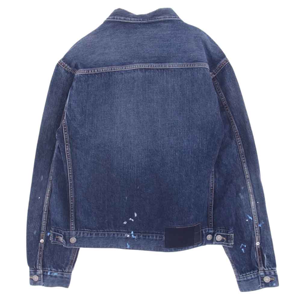 VISVIM ビズビム 23AW 0123205006004 SS 101 JKT DMGD-1010 ペイント加工 ダメージ デニム ジャケット インディゴブルー系 3【美品】【中古】