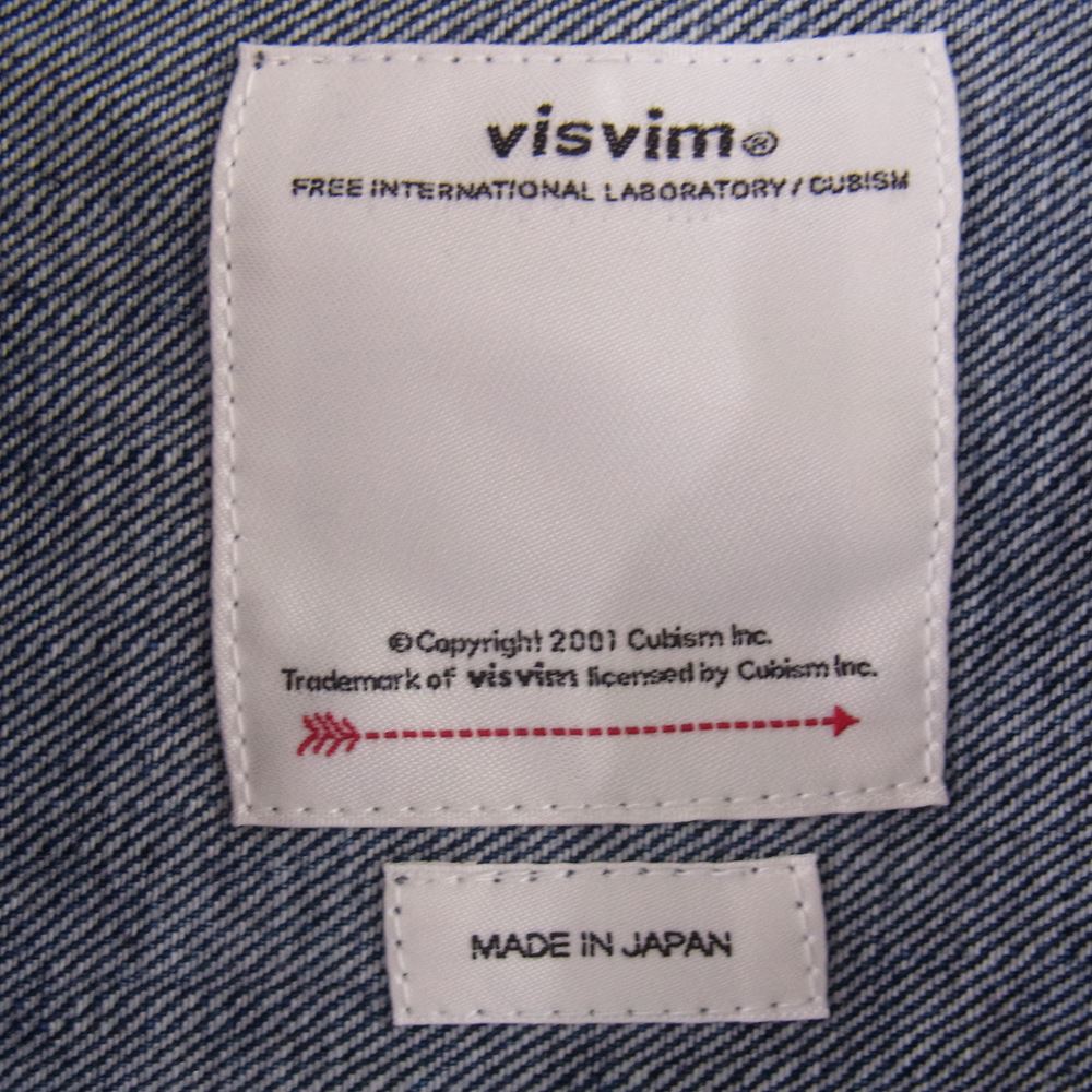VISVIM ビズビム 23AW 0123205006004 SS 101 JKT DMGD-1010 ペイント加工 ダメージ デニム ジャケット インディゴブルー系 3【美品】【中古】
