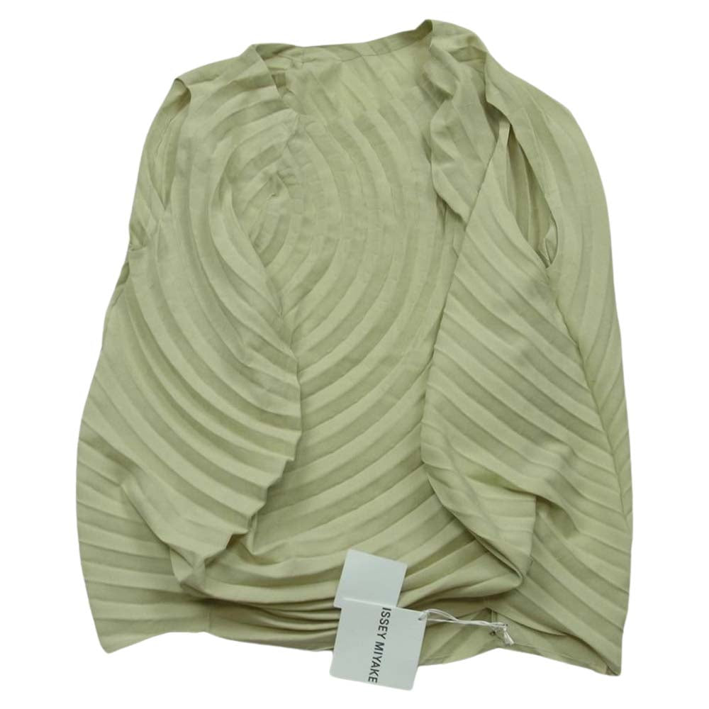ISSEY MIYAKE イッセイミヤケ IM31-FJ601-03 RESONANT PLEATS SHIRT レゾナント プリーツ ノースリーブ シャツ ベージュ系 2【美品】【中古】