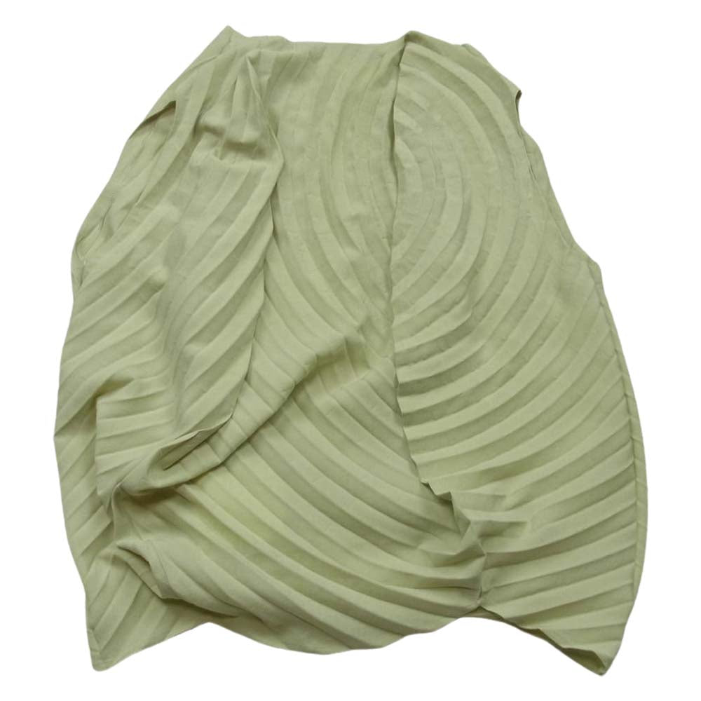 ISSEY MIYAKE イッセイミヤケ IM31-FJ601-03 RESONANT PLEATS SHIRT レゾナント プリーツ ノースリーブ シャツ ベージュ系 2【美品】【中古】