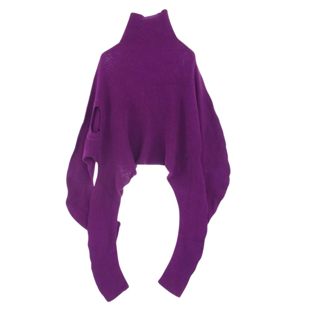 ISSEY MIYAKE イッセイミヤケ IM23-KN266-23 RHIZOME タートルネック オーバーサイズ ニット  パープル系 2【極上美品】【中古】