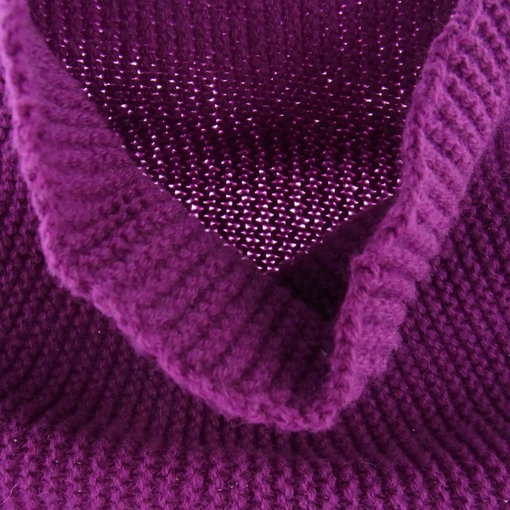 ISSEY MIYAKE イッセイミヤケ IM23-KN266-23 RHIZOME タートルネック オーバーサイズ ニット  パープル系 2【極上美品】【中古】