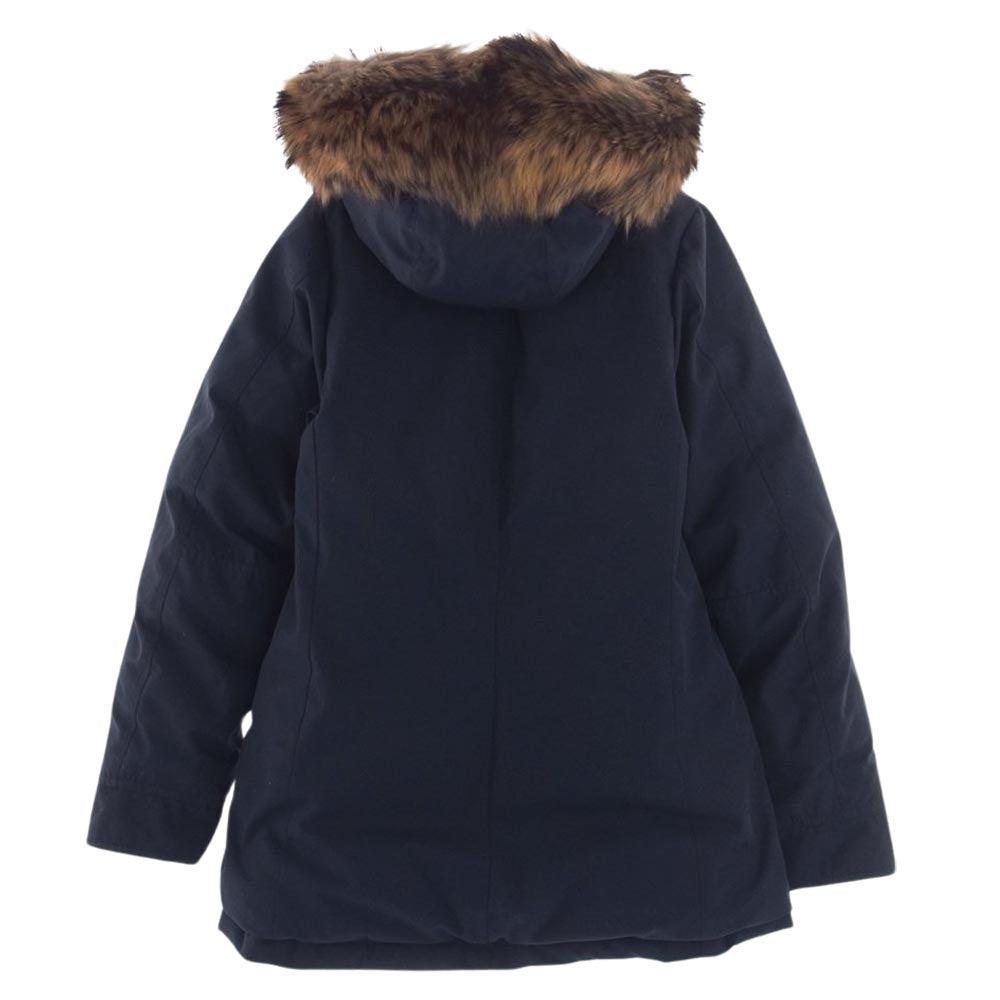 Pyrenex ピレネックス HWK041 BORDEAUX ボルドー ファー ダウン コート ジャケット ネイビー系 JP:36【中古】