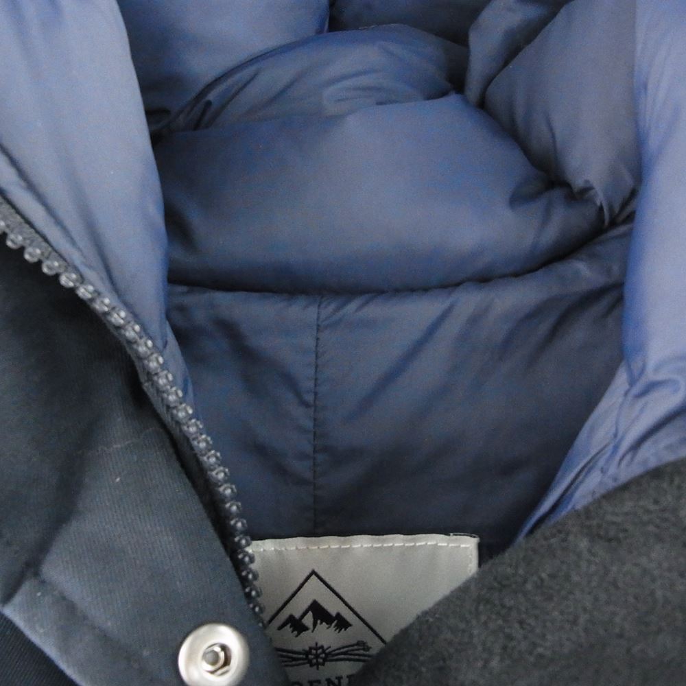 Pyrenex ピレネックス HWK041 BORDEAUX ボルドー ファー ダウン コート ジャケット ネイビー系 JP:36【中古】