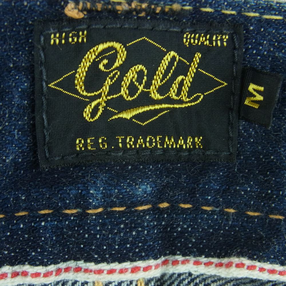 ゴールド GL41341 12oz. 5POCKET アンクルカット デニム パンツ コットン 日本製 インディゴブルー系 M【中古】