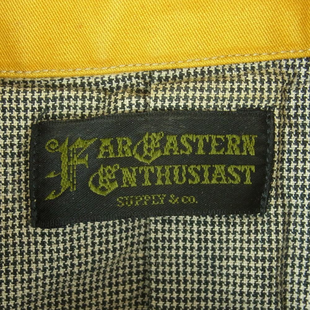 ファーイースタンエンスージアスト FE12SS-03 コットン ジャケット 日本製 イエロー系 からし色系 黄土色系 38【中古】