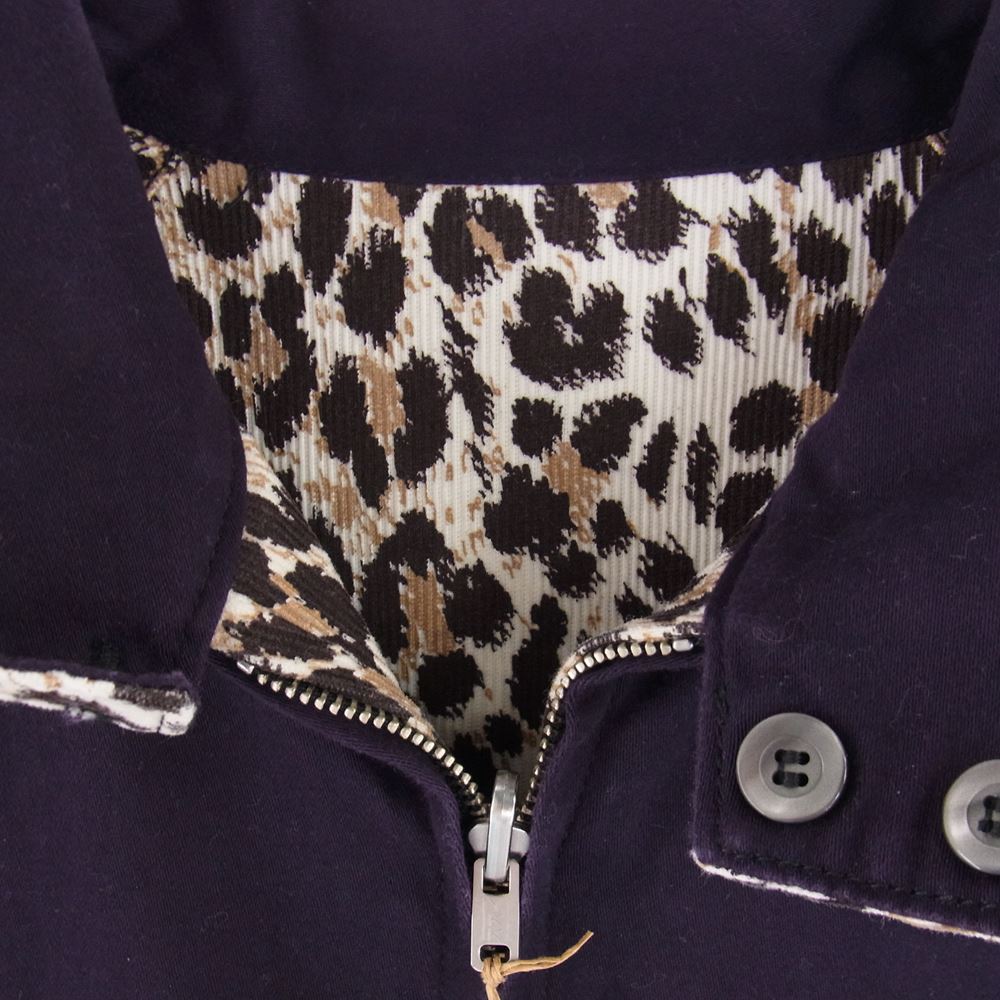 イッピー リバーシブル レオパード 総柄 スウィングトップ ジャケット パープル系 L【極上美品】【中古】