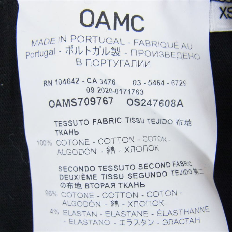 オーエーエムシー 21SS OAMS709767 CRARITY T-SHIRT クラリティ バック プリント Tシャツ ブラック系 XS【中古】