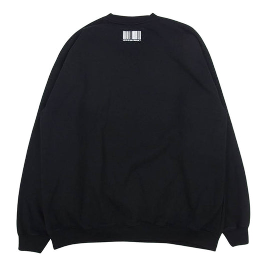 VETEMENTS ヴェトモン VL12TR140B VTMNTS BARCODE Sweatshirt バーコード プリント スウェットシャツ トレーナー ブラック系 S【中古】