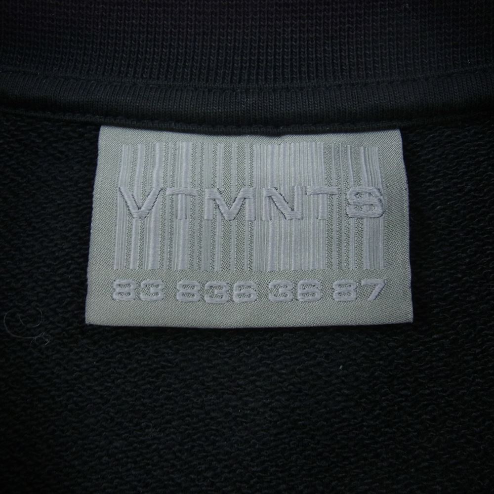 VETEMENTS ヴェトモン VL12TR140B VTMNTS BARCODE Sweatshirt バーコード プリント スウェットシャツ トレーナー ブラック系 S【中古】