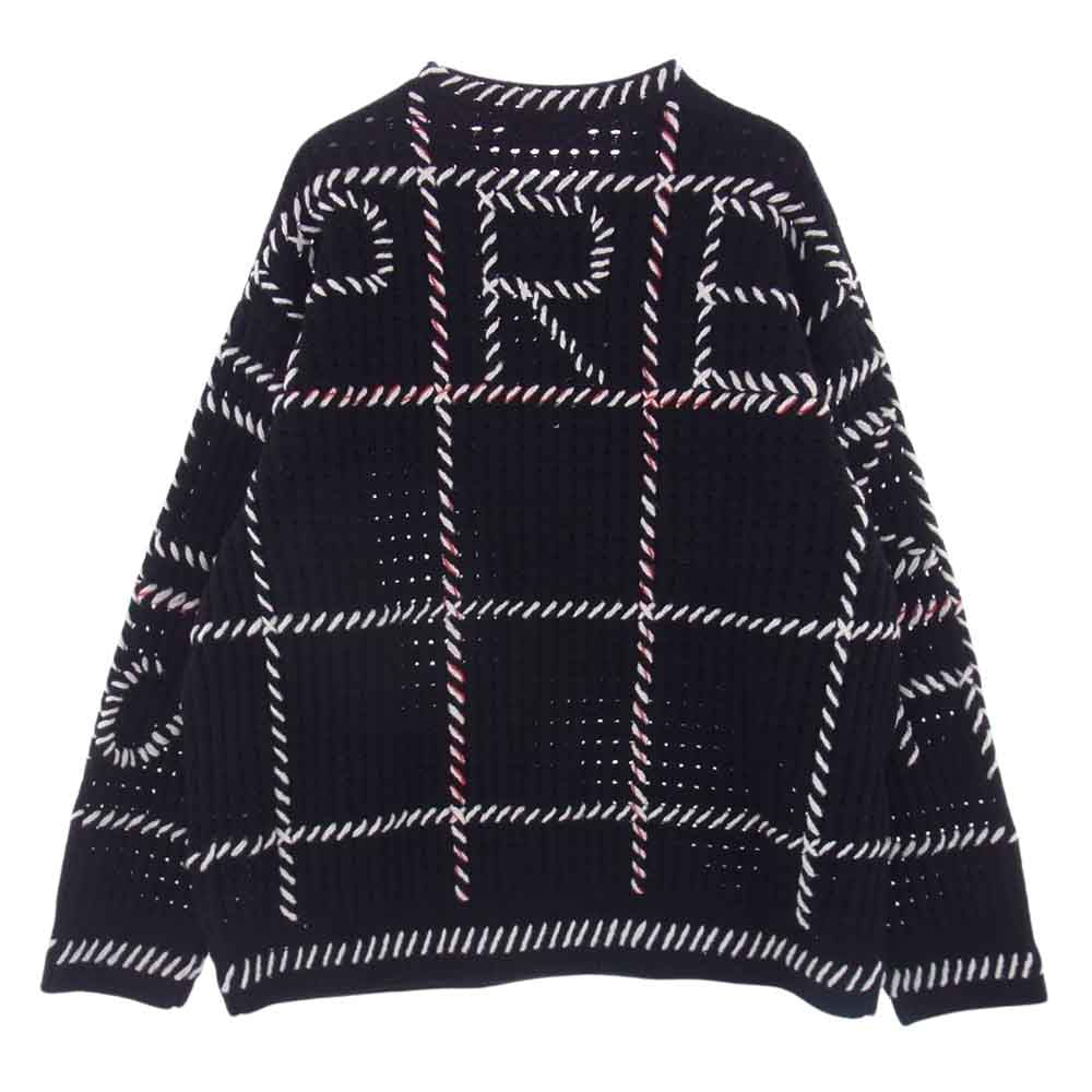 Supreme シュプリーム 23SS QUILT STITCH SWEATER キルト ステッチ セーター ニット トップス ブラック系 M【美品】【中古】
