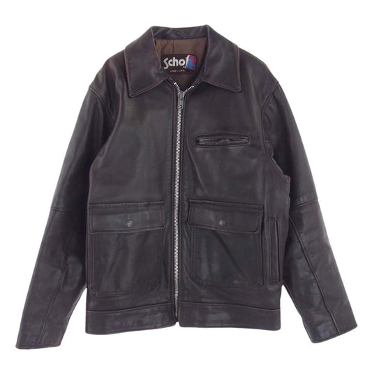 schott ショット 181 USA製 ポリスマン ジャケット レザー ジャケット ダークブラウン系 38【中古】