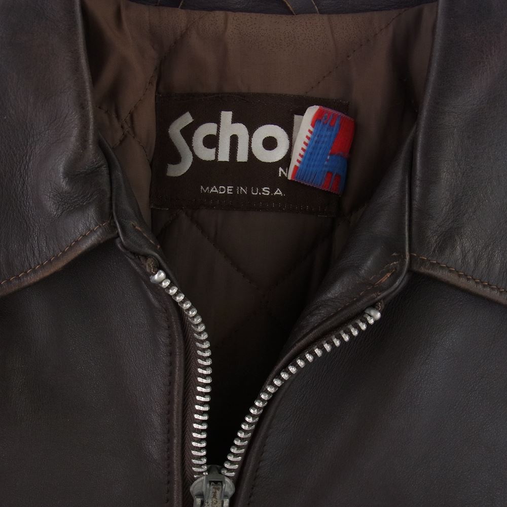 schott ショット 181 USA製 ポリスマン ジャケット レザー ジャケット ダークブラウン系 38【中古】