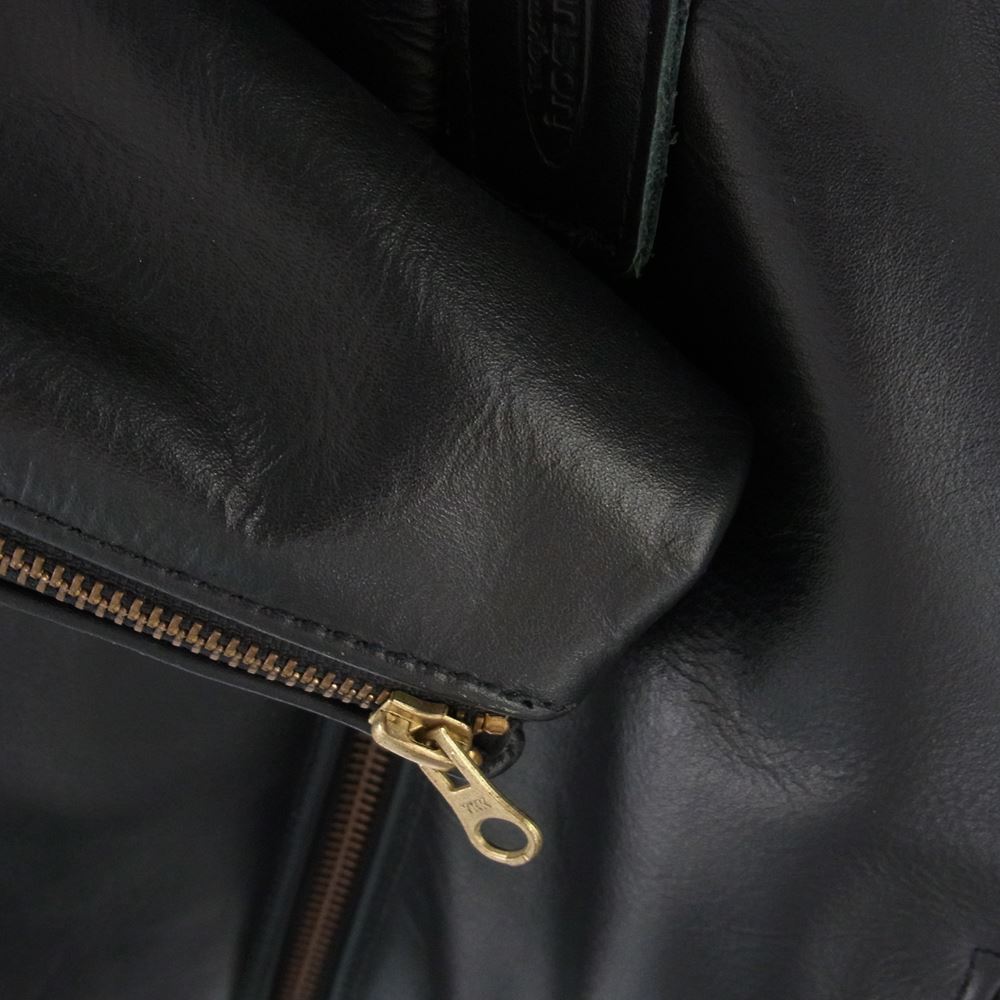 VANSON バンソン MODEL B シングル ライダース ジャケット ブラック系 36【中古】