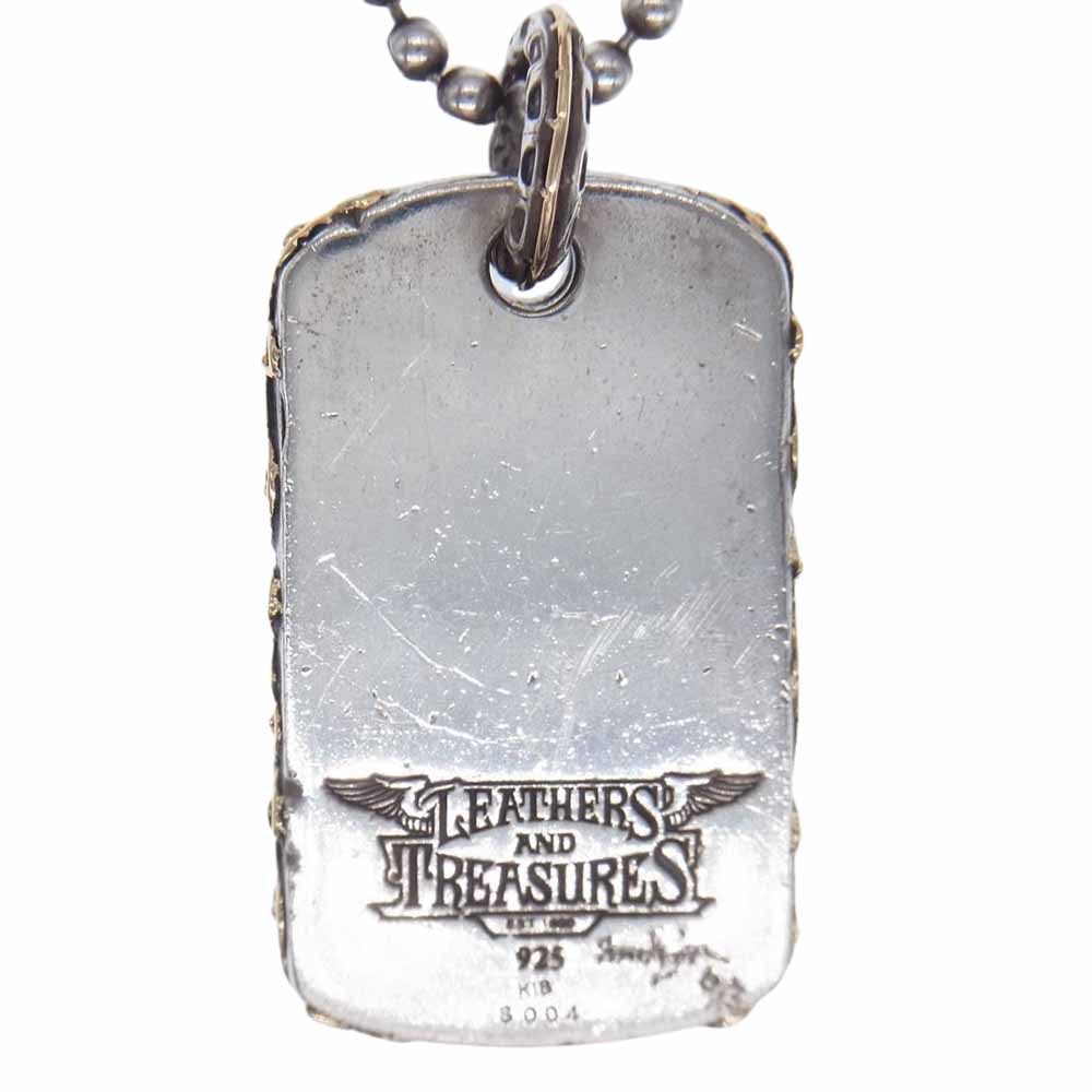 LEATHERS AND TREASURES レザーズアンドトレジャーズ マリア ペンダント ネックレス ストーン レザー シルバー系【中古】