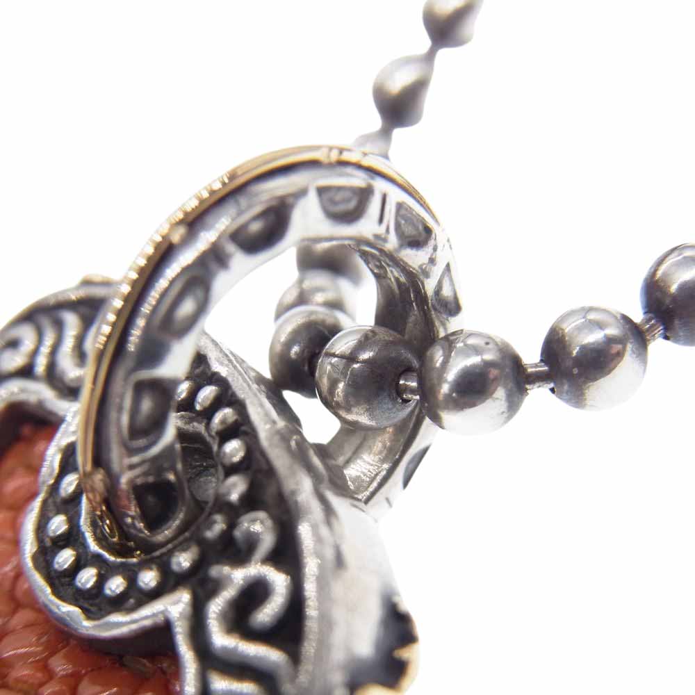 LEATHERS AND TREASURES レザーズアンドトレジャーズ マリア ペンダント ネックレス ストーン レザー シルバー系【中古】