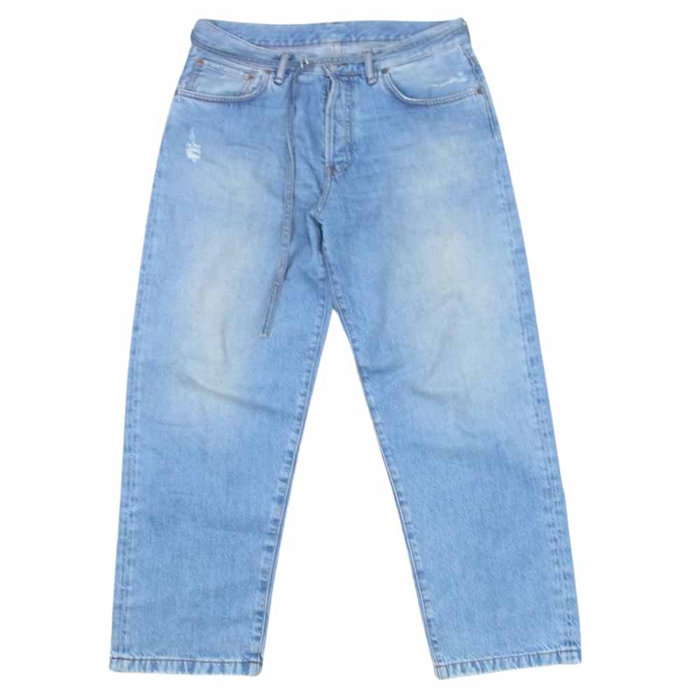 ACNE STUDIOS アクネストゥディオズ C00037 1991 TOJ ベルテッド ワイド デニム パンツ ルーズフィットジーンズ ブルー インディゴブルー系 EUR 31 32【中古】